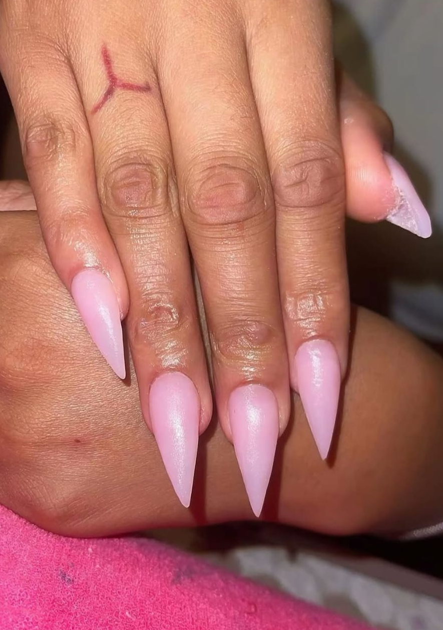Pink Stiletto nail set